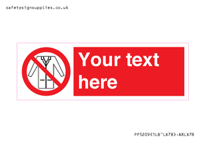 Custom No Lab Coats Sign